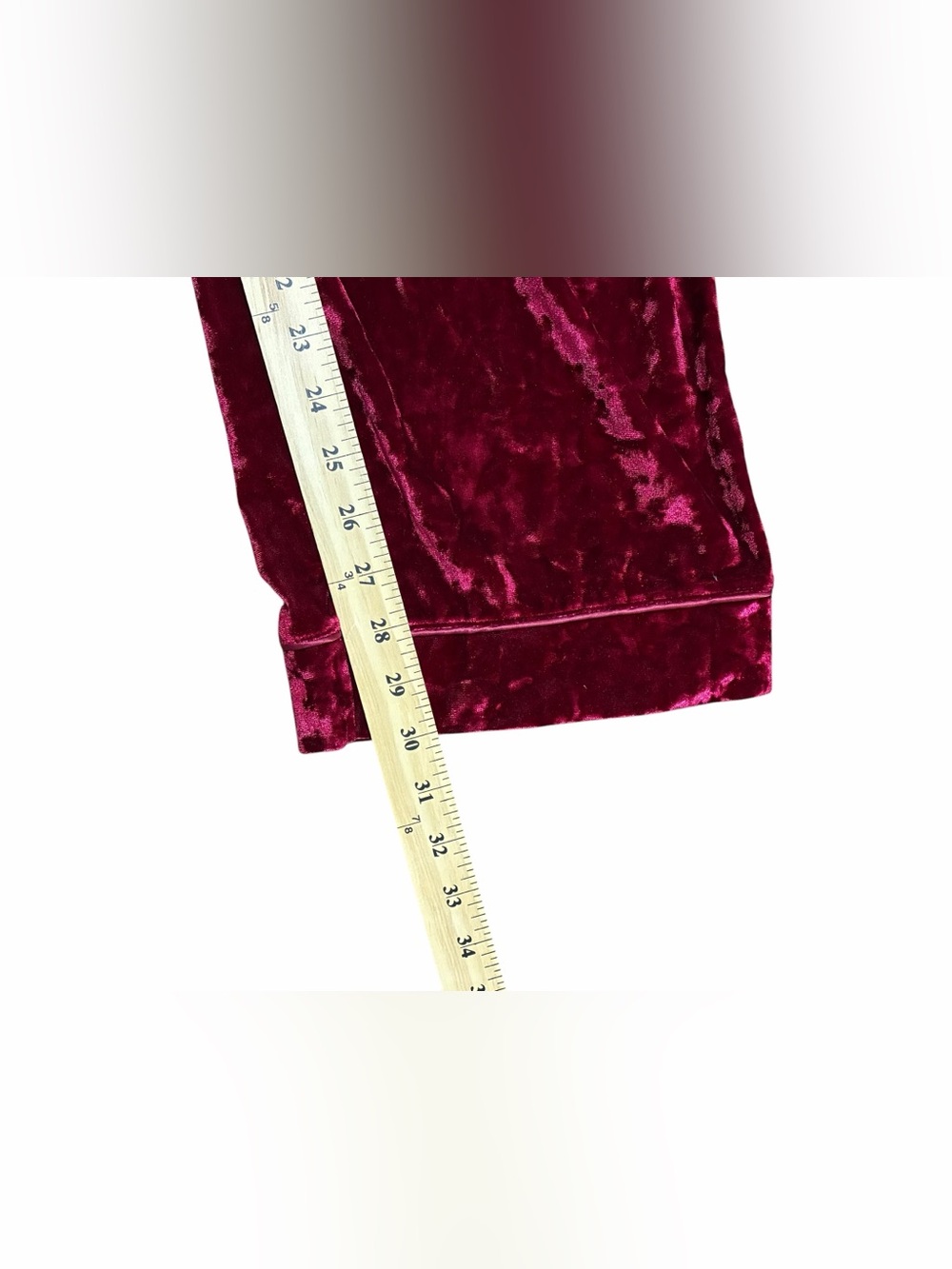 Lord & Taylor Large Pajama Set Velvet Crushed Velveteen Red Sleep Lounge Velour - Picture 10 of 14